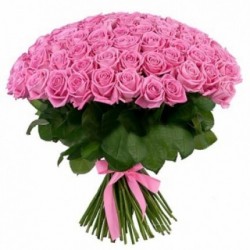 Букет из 101 розовой розы Ревайвал №109