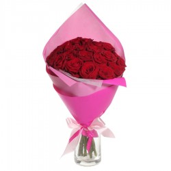 Букет из 21 красной розы Ред Наоми в упаковке №31