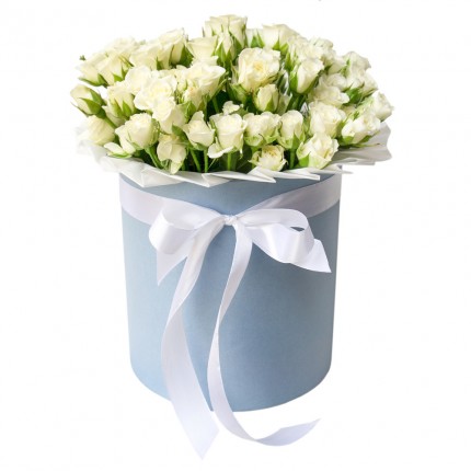 Коробочка №54 (Белые кустовые розы)