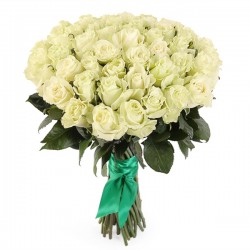 Букет из 51 белой розы Мондиаль №286