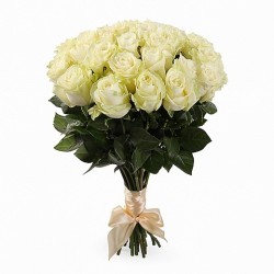 Букет из 25 белых роз Мондиаль №139