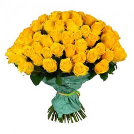 Букет из 101 желтой розы Пенни Лейн в упаковке №253