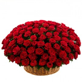Корзина из 101 красной розы Ред Наоми №8