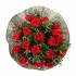 Букет из 19 красных роз Ред Наоми с гиперикумом в упаковке №77