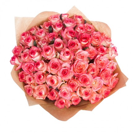 Букет №172 (51 бело-розовой роза Джумилия)